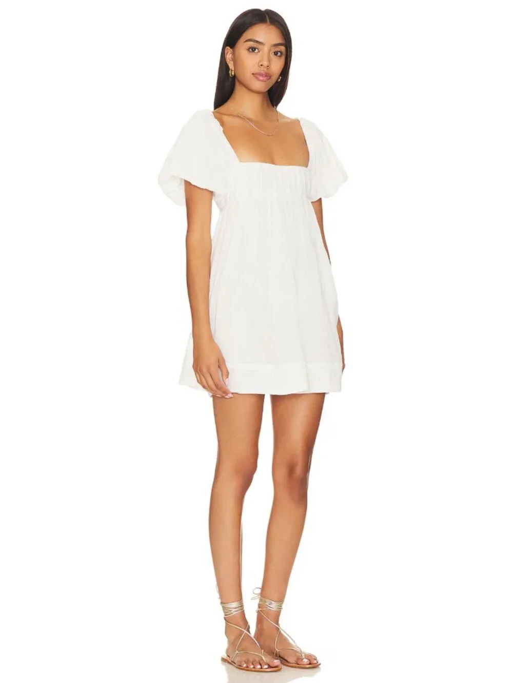 Free People Marina Mini Dress Ivory L $148